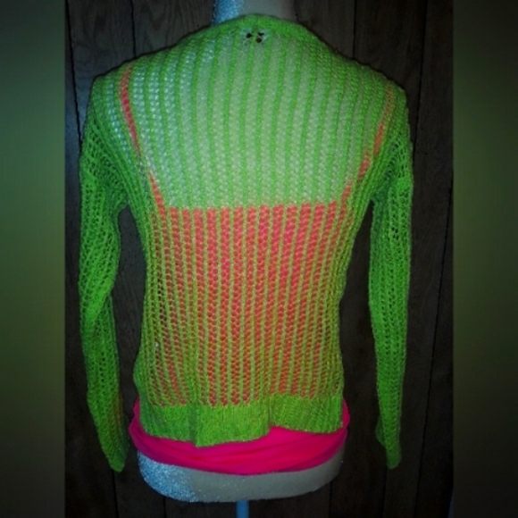 Womans XL Two Layered Shirt Knitted Longsleeve  Top Beach Summer   Blouse - Picture 2 of 3